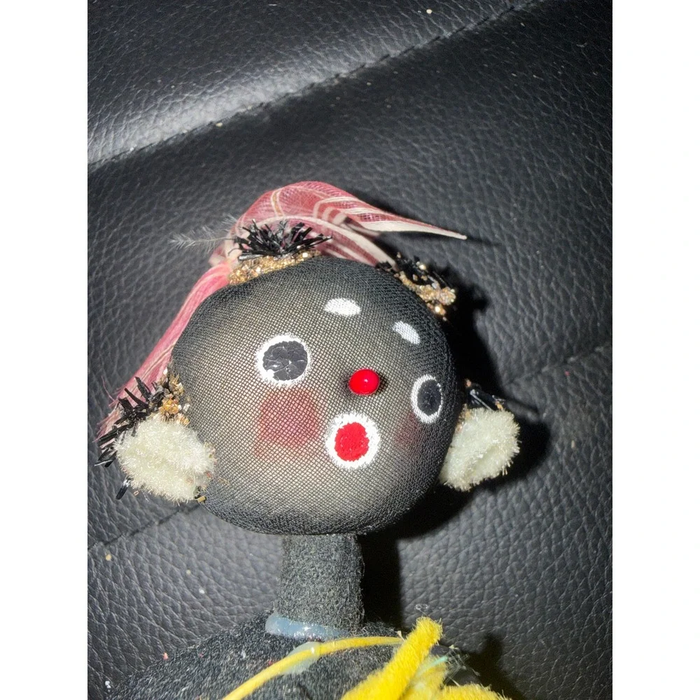 Mid-Century Japanese Novelty Stockinette Doll Vintage‎ Yarn Skirt Collectible